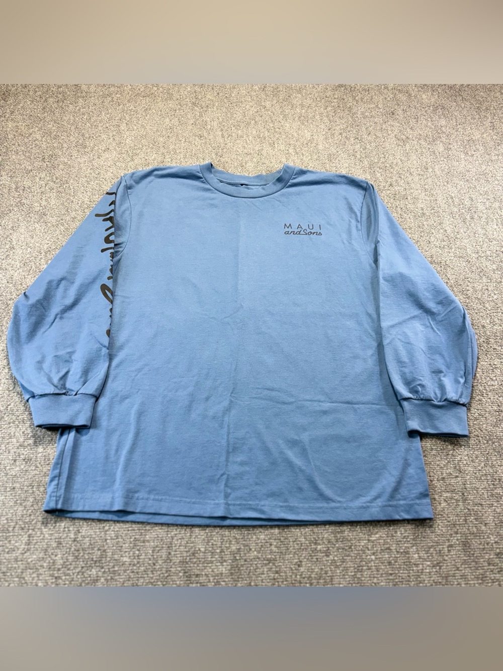Maui & Son Mens Sz L Long Sleeves Cotton Blend Big Name Spell Pullover
Sweater